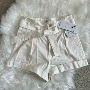 NWT white forever 21 100% cotton hi waisted shorts.